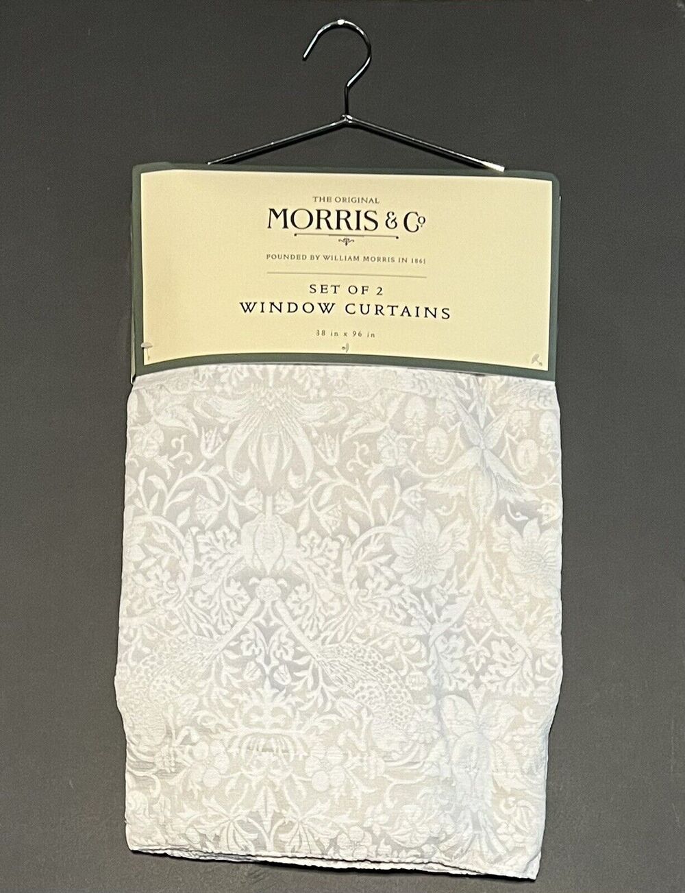 William Morris & Co Strawberry Thief Window Curtains Panels Set 38 X 96”